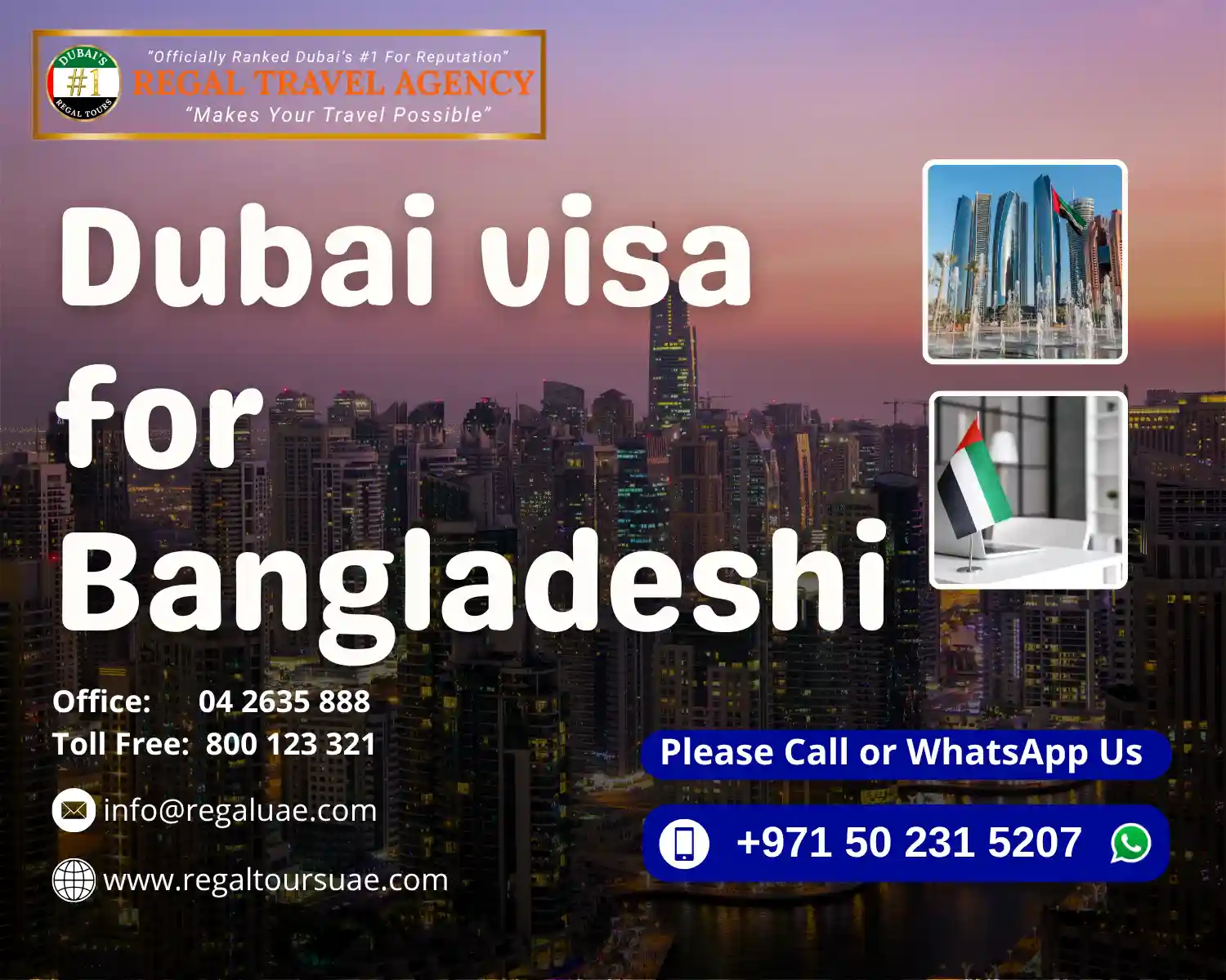 Dubai visa For Bangladeshi nationals
